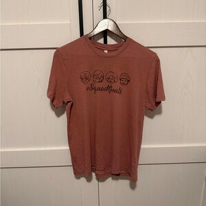 Mauve Graphic T-Shirt with #SquadGoals and Gilmore Girls Faces